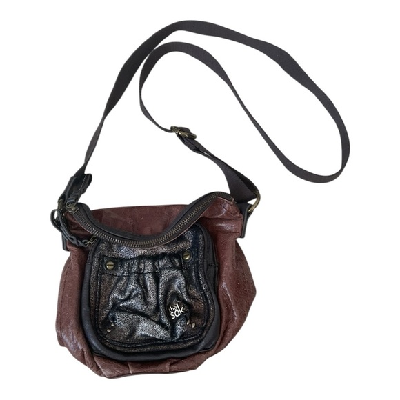 The Sak Brown Crossbody Bag with Metallic Front Pocket & Knit Lining - Picture 2 of 6